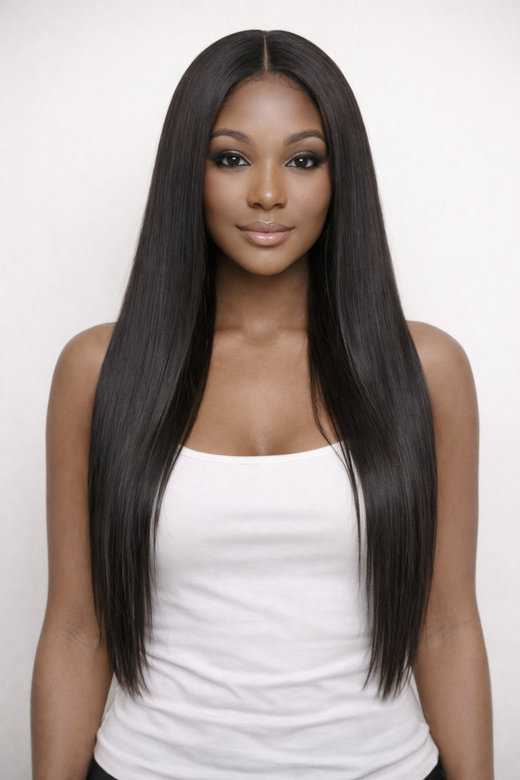 180% Density Straight Transparent Lace Wig – Natural Hairline Human Hair Wig
