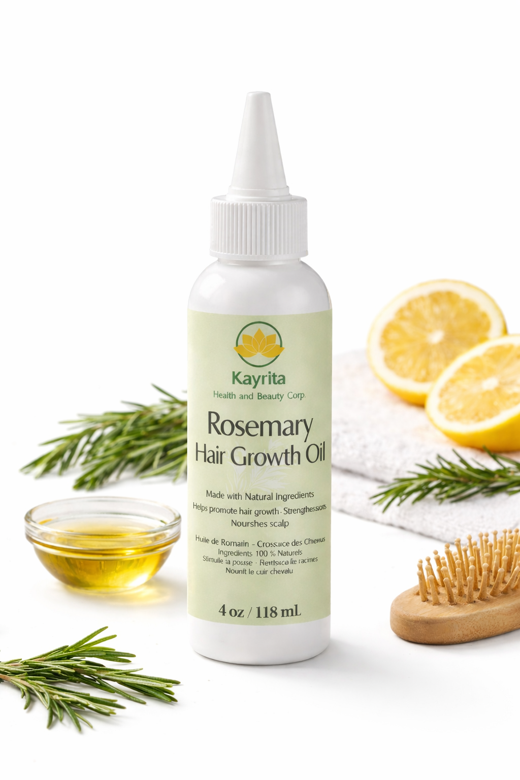 Complete Hair Care Bundle – Rosemary Hair Growth Oil & Detangling Brushes for Curls & Healthy Hair